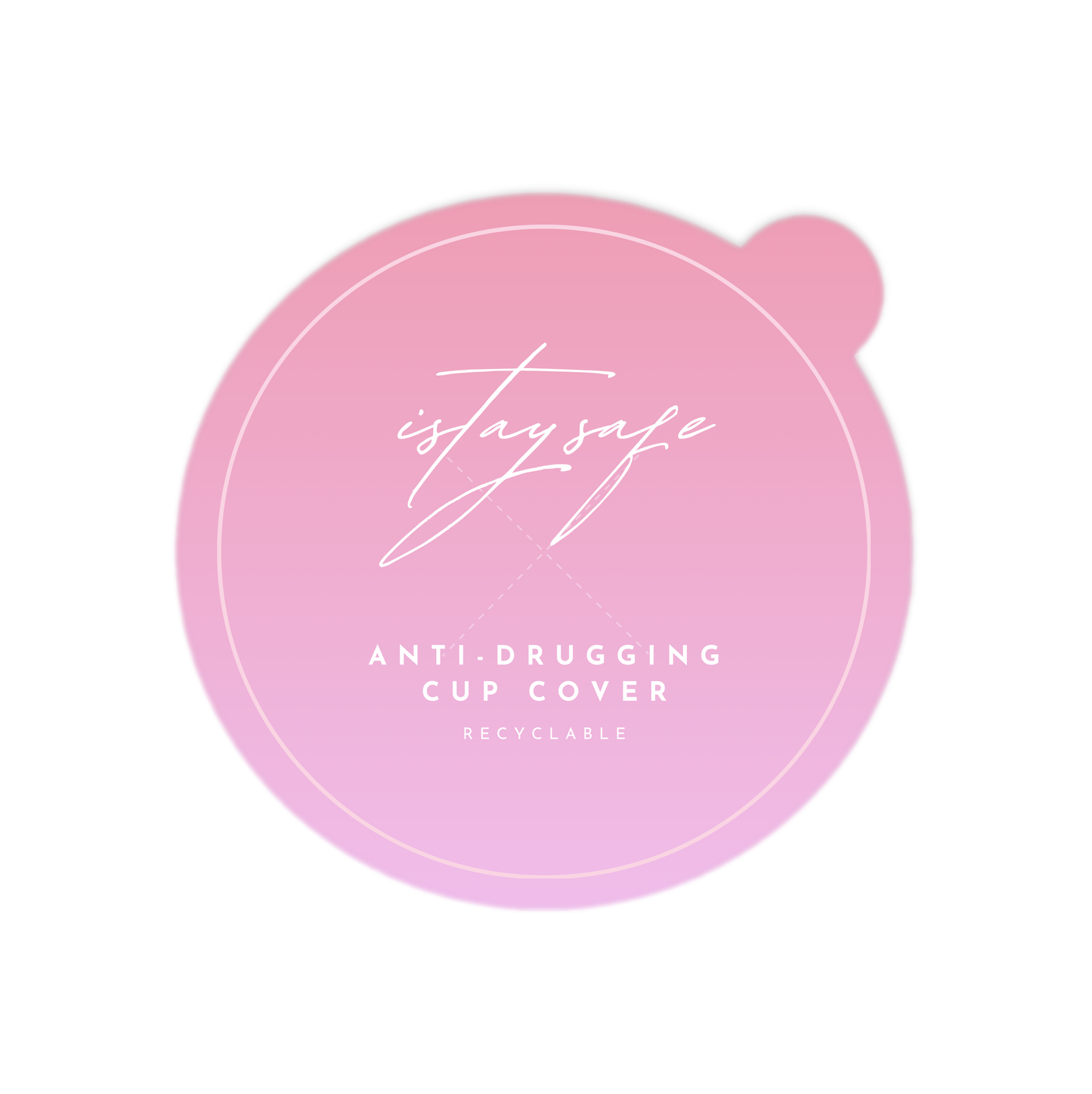 ISTAYSAFE Disposable Anti-Drugging Drink Cover pink (bundle - 25 pcs.)