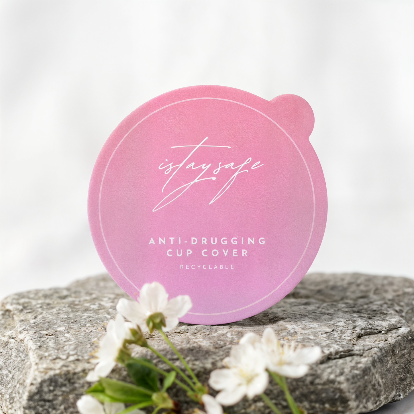 ISTAYSAFE Disposable Anti-Drugging Drink Cover pink (bundle - 25 pcs.)